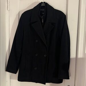 Kenneth Cole Elegant Black Pea Coat